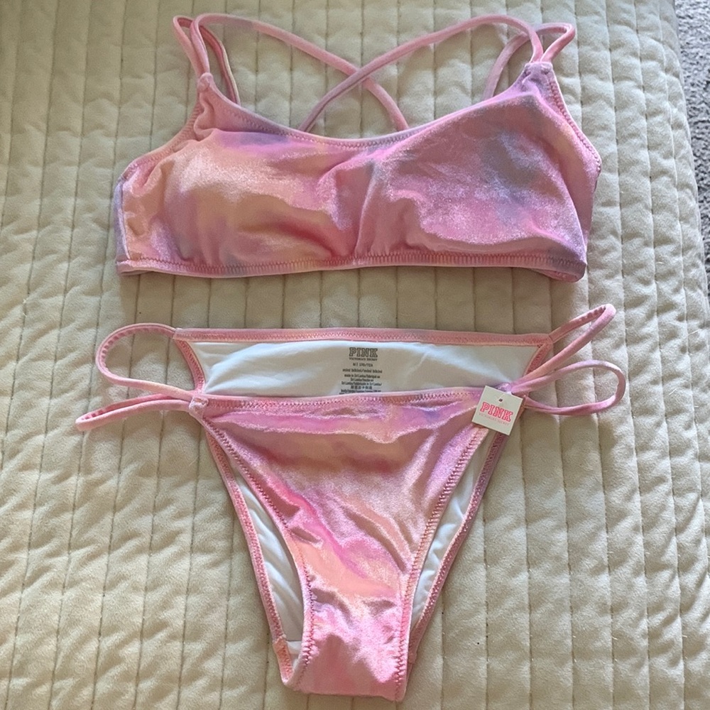 Victoria’s Secret Pink Medium Velour bikini